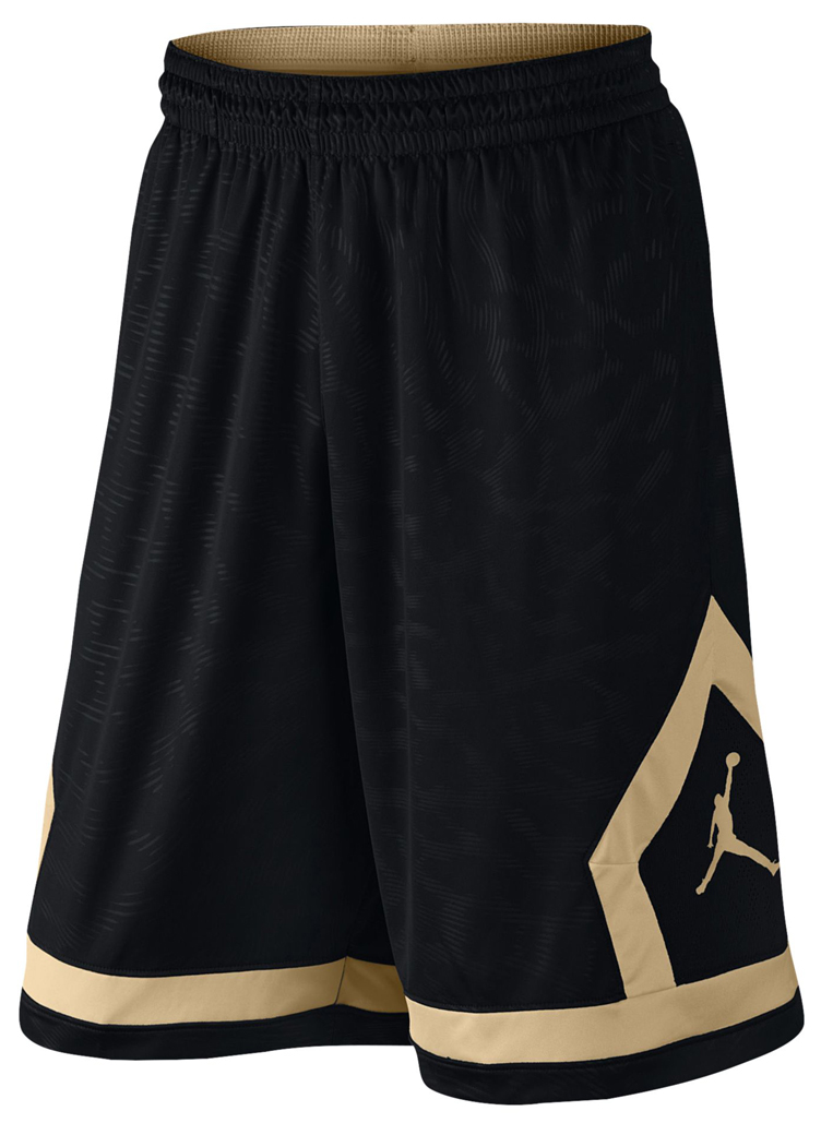 gold jordan shorts