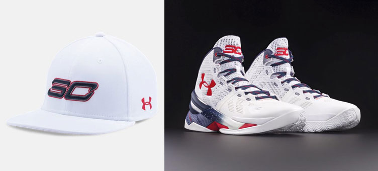 under armour red white and blue hat
