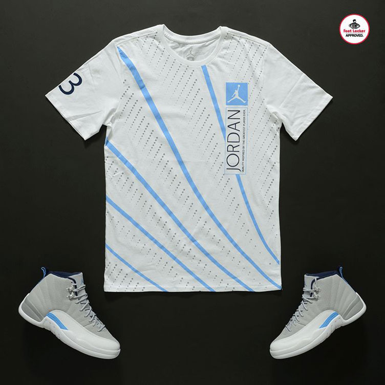 Jordan-12-unc-lines-t-shirt
