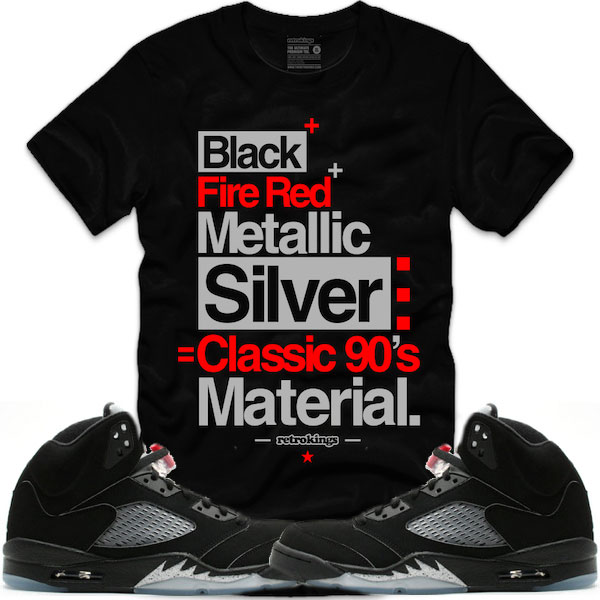 jordan 5 metallic shirt