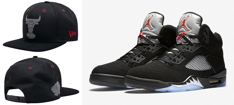 jordan-5-black-metallic-bulls-cap-new-era