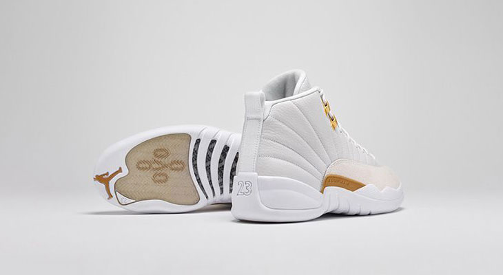 white and gold ovo jordans