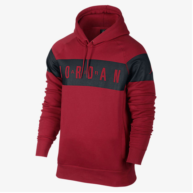jordan hoodie red black