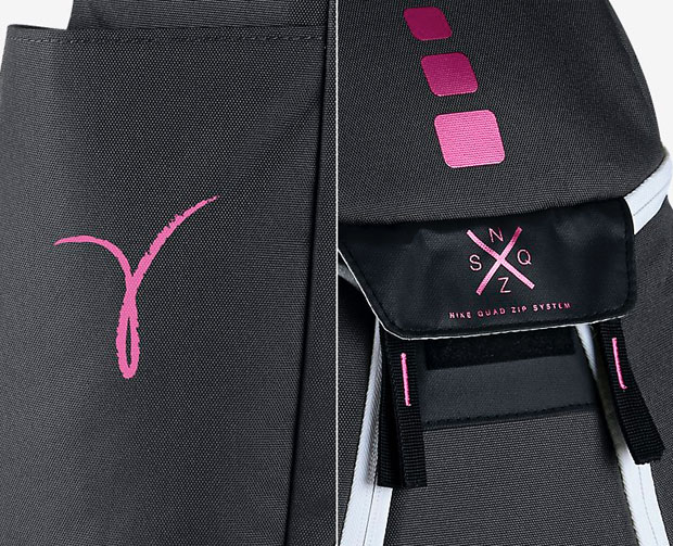 black and pink nike elite bag