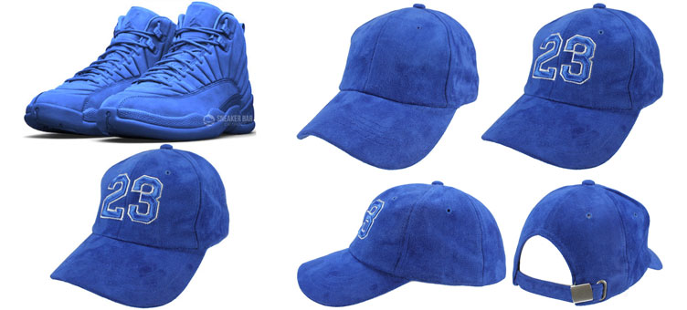 jordan-12-blue-suede-sneaker-hat