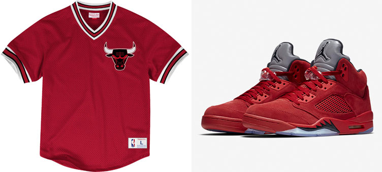 red-suede-air-jordan-5-bulls-jersey-shirt