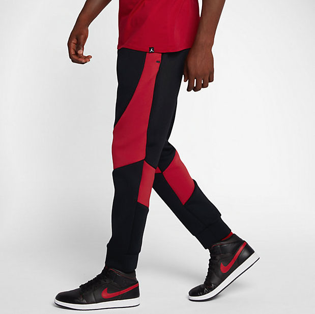 jordan-flight-tech-fleece-pants-black-red-1