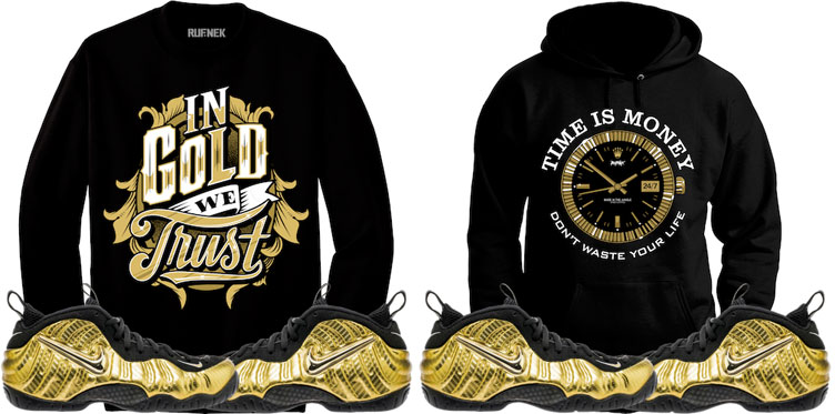 shirts to match gold foamposites