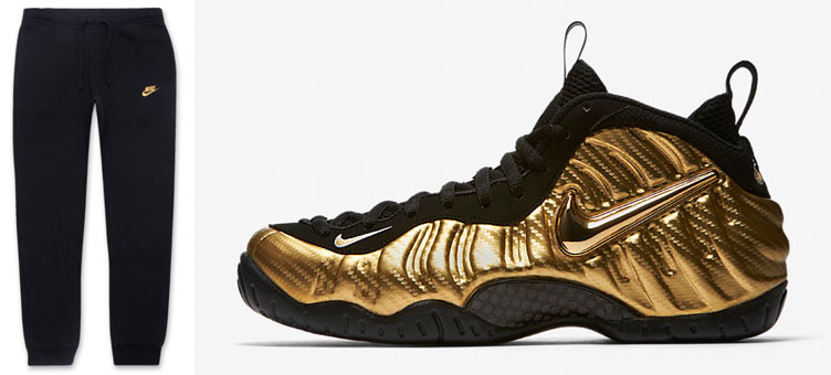 black and gold nike pants