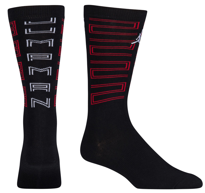 red and black jordan socks