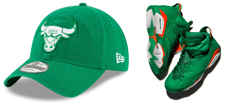 air-jordan-6-green-gatorade-new-era-bulls-hat