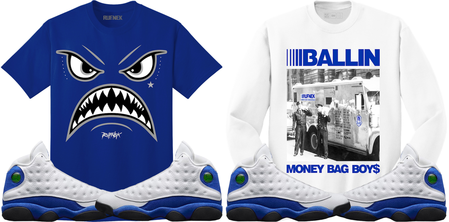 jordan 13 hyper royal clothing