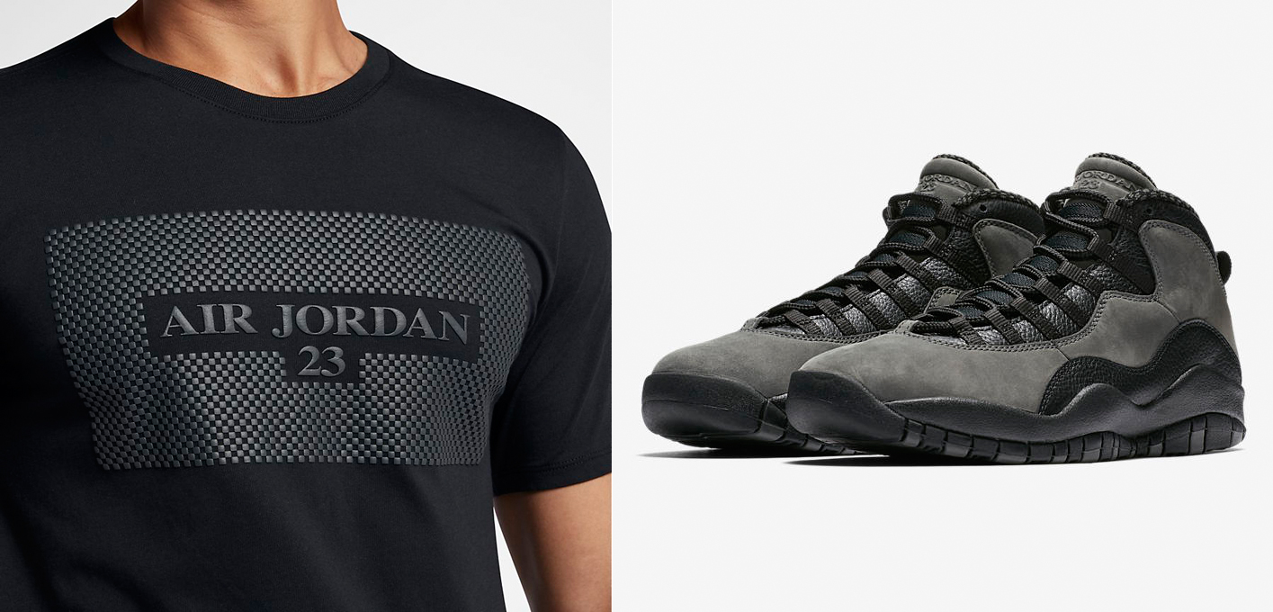 Air Jordan 10 Shadow T Shirt Match 