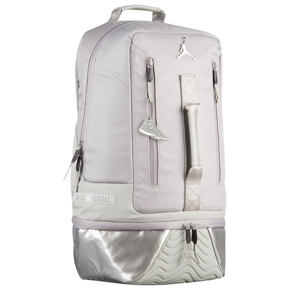 silver jordan backpack