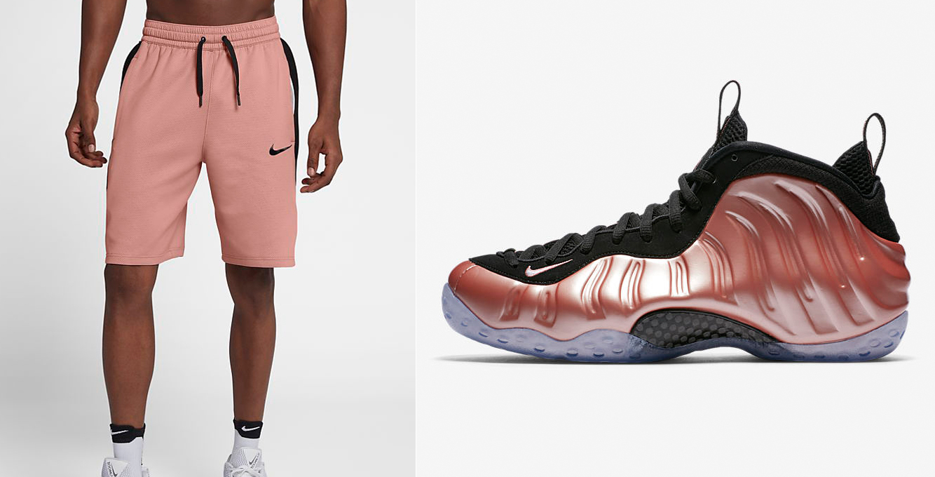Rust Pink Nike Foamposite Shorts Match 
