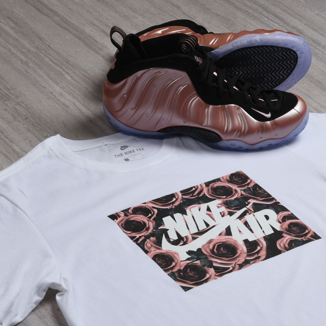 Rust Pink Nike Foamposite Rose Sneaker 