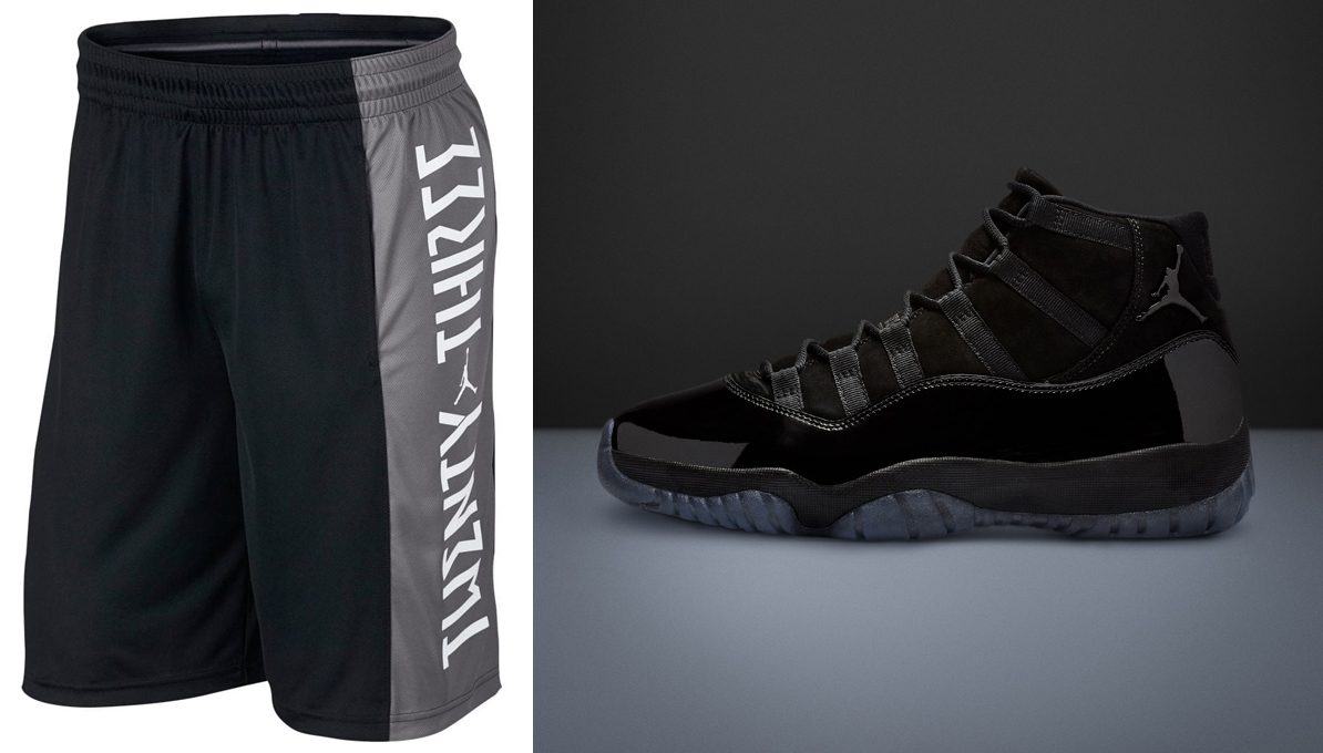 Air Jordan 11 Cap and Gown Shorts Match 
