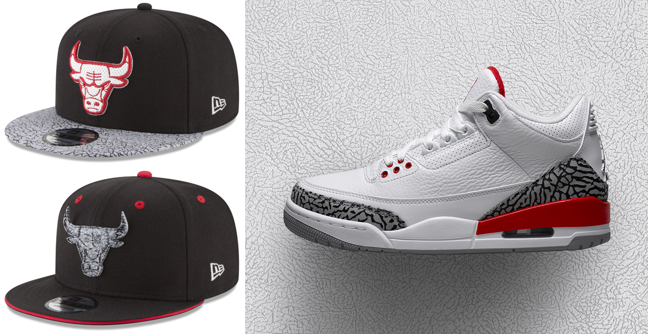 Cap Swag on X: Match the Air Jordan 3 Katrinas with this dope Chicago Bull  white on cement snapback hat! Custom sneaker matching snapback hat!! # chicagobulls #chicago #bulls #snapback #mitchellandness #chicity #jordan3 #