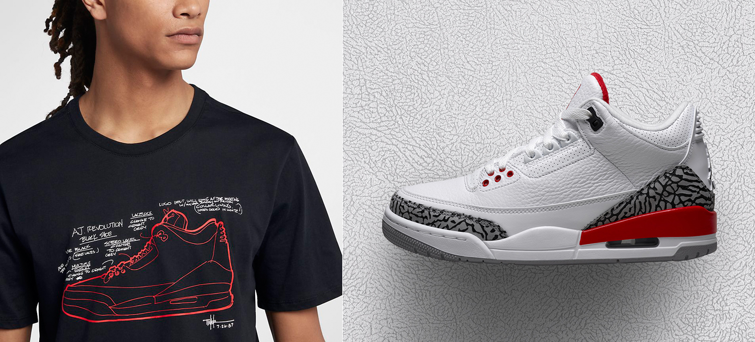 Air Jordan 3 Katrina Sketch T Shirt 
