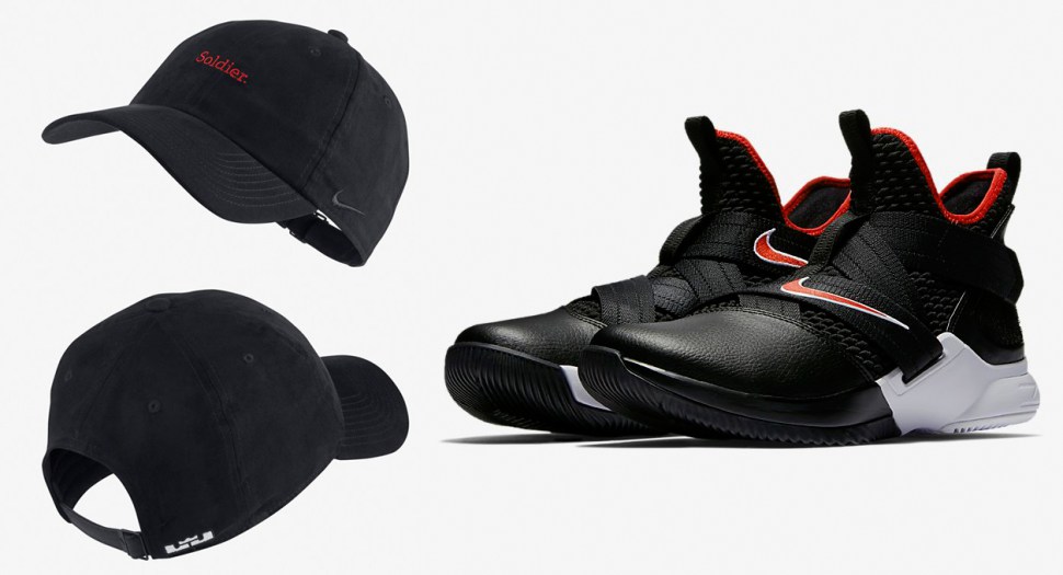 nike-lebron-soldier-12-bred-hat-match