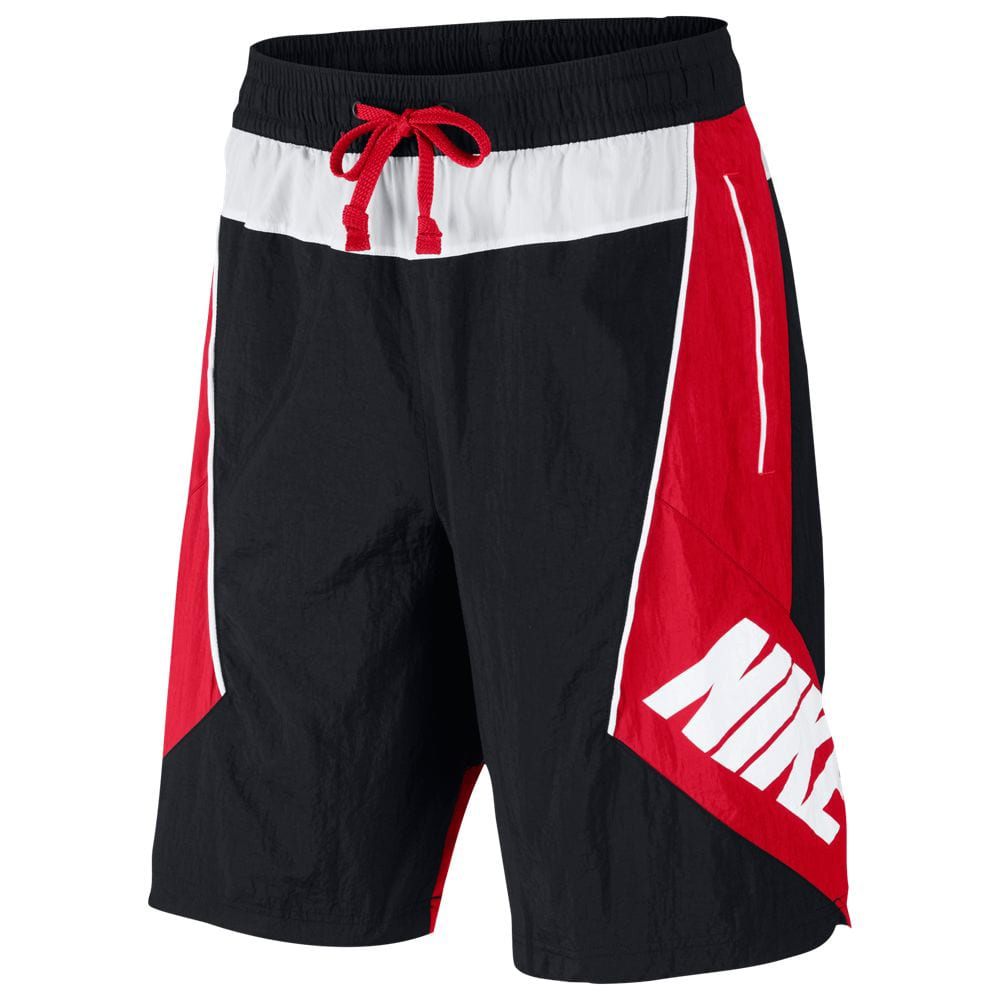 black red and white nike shorts
