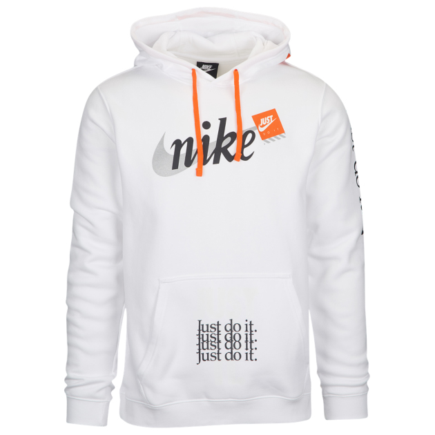 orange nike just do it hoodie
