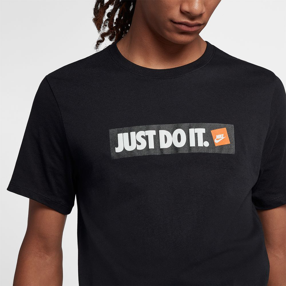 just do it shirt black and orange