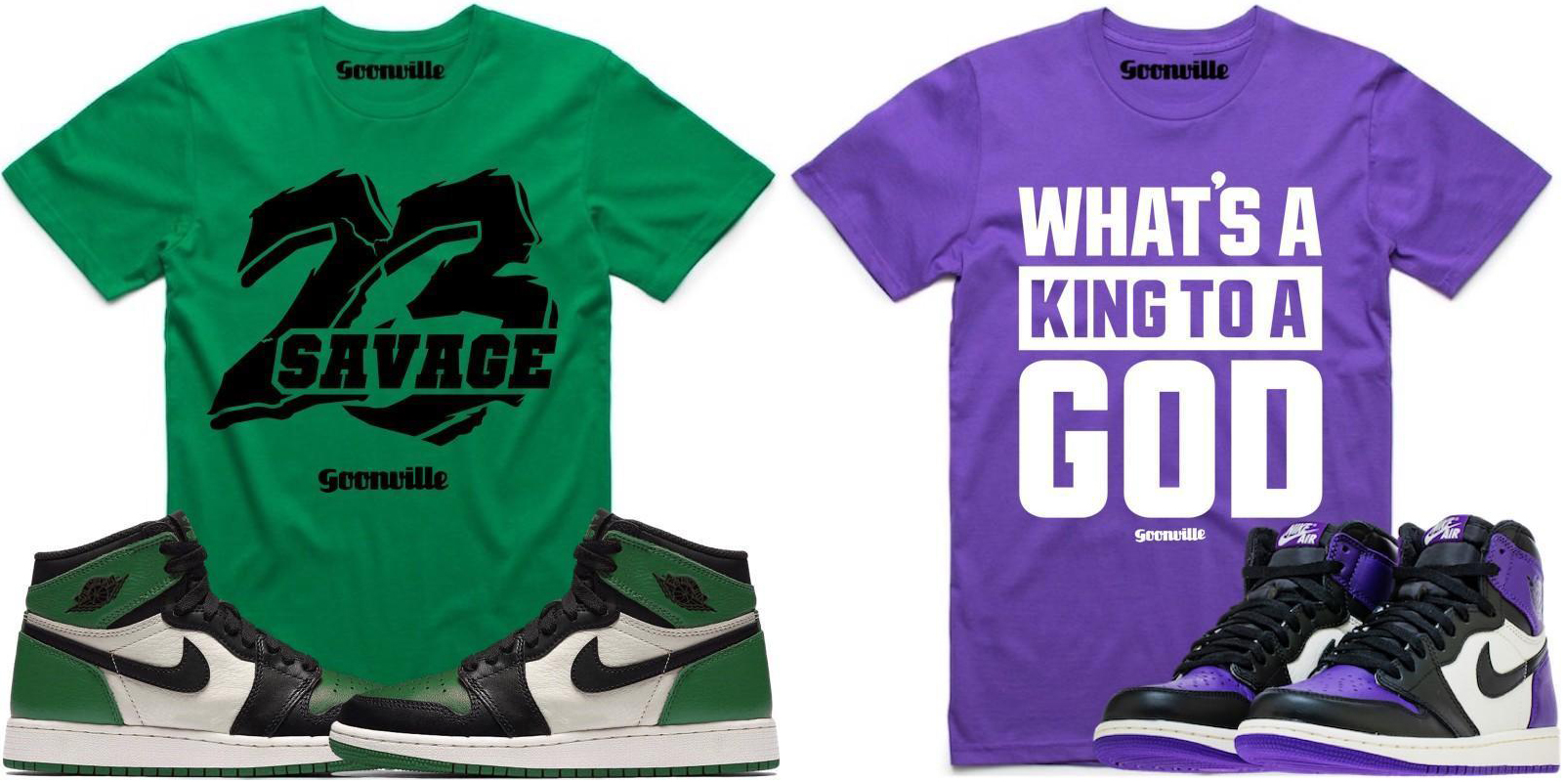 Sneaker Shirts for Jordan 1 Pine Green 