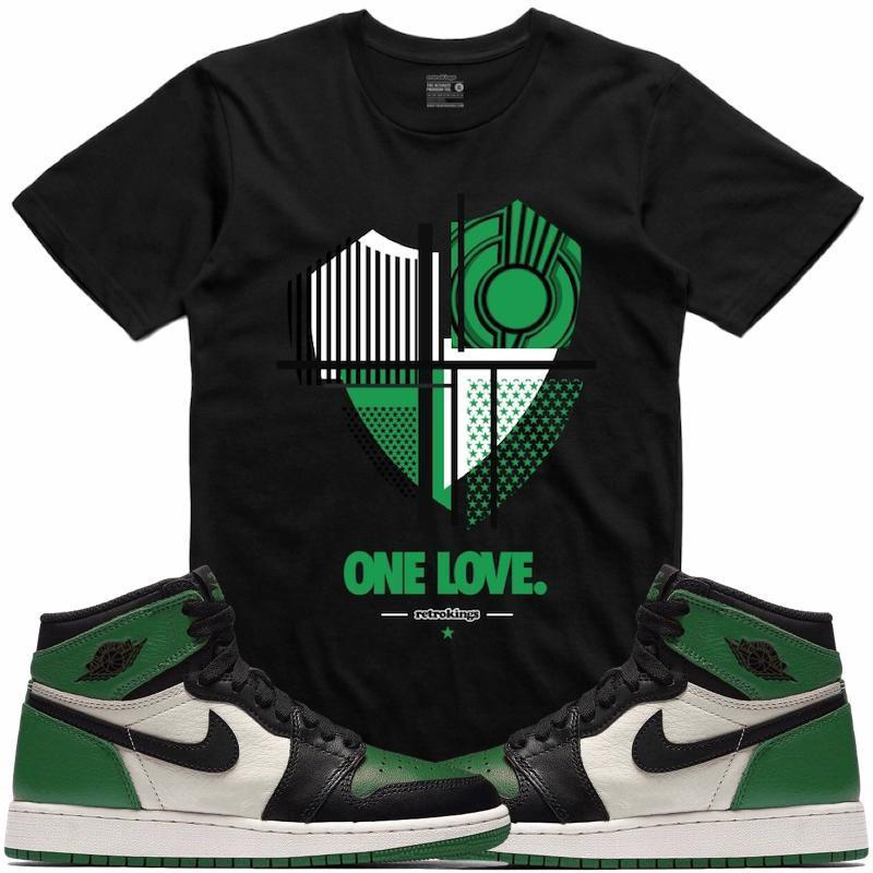 red and green jordan shirt