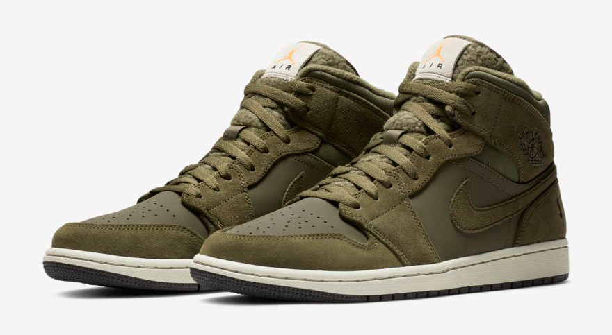 Air Jordan 1 Mid Sherpa Olive Where to 