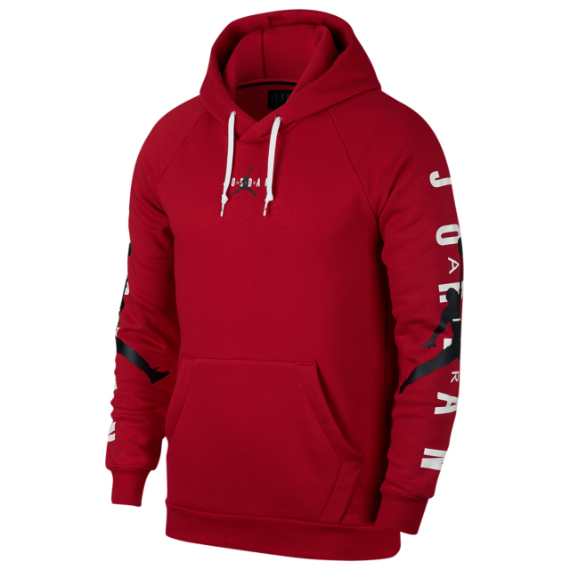 black and red jordan hoodie