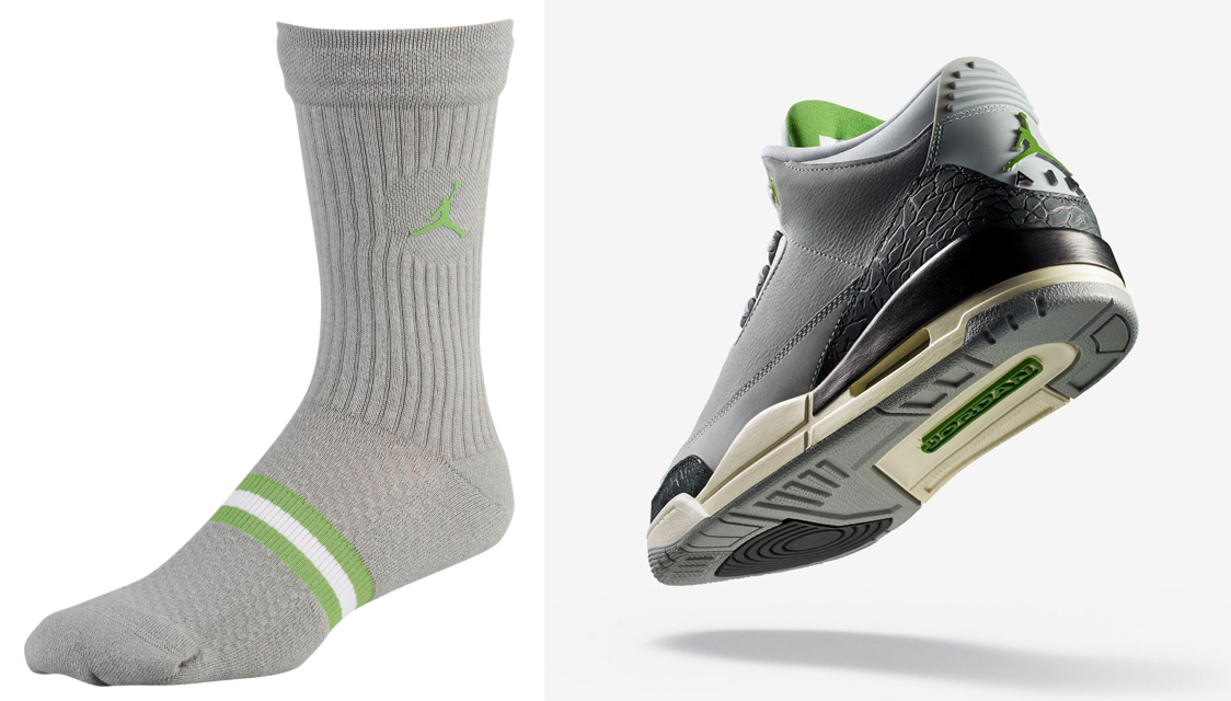Air Jordan 3 Chlorophyll Tinker Socks 