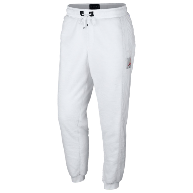 jordan-12-gym-red-sherpa-pants-white