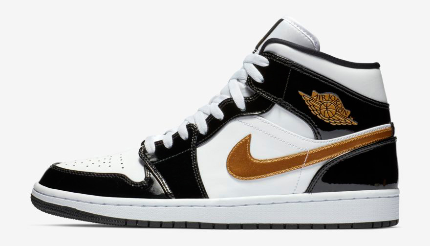 air-jordan-1-mid-black-gold-patent-leather-release-date