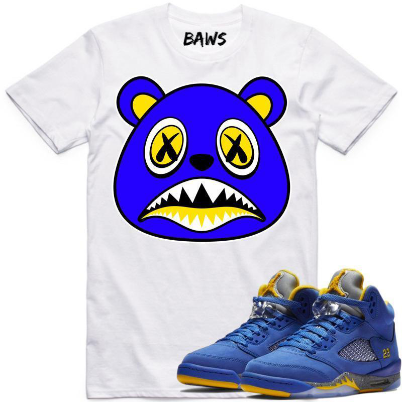 blue and yellow jordan outfit
