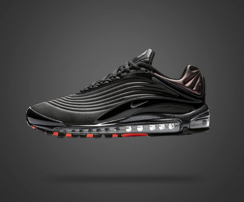 Nike Air Max Deluxe Black Bright Crimson Sneakerfits Com