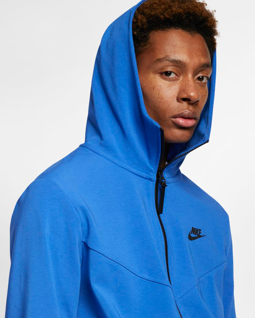 blue nike full zip hoodie