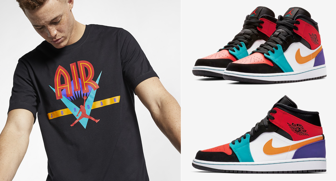 Air Jordan 1 Mid Multi Color Shirts 