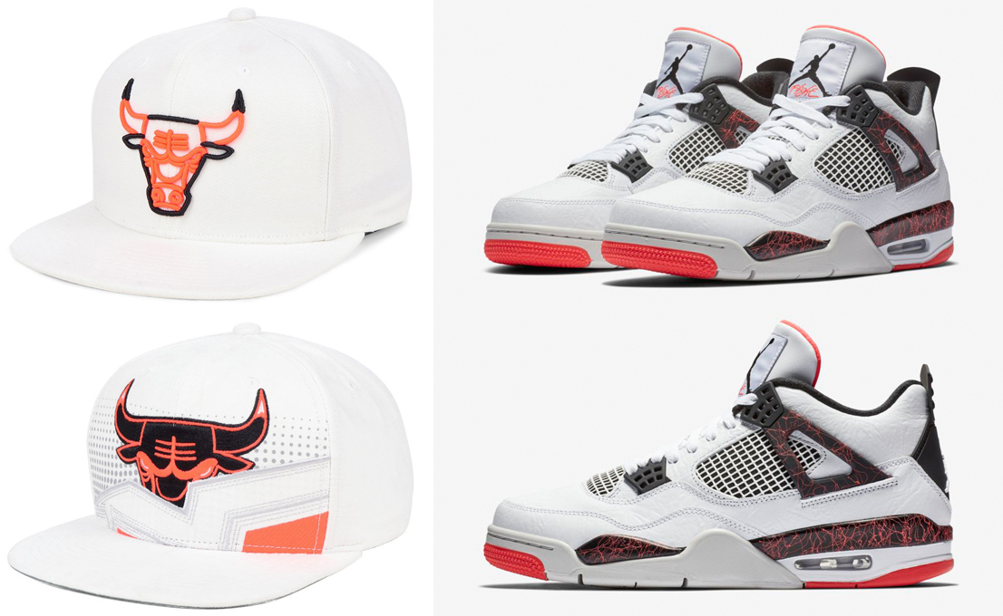 Jordan 4 Hot Lava Citron Bulls Hat | nike roshe run heel print on women sneakers sale | IicfShops