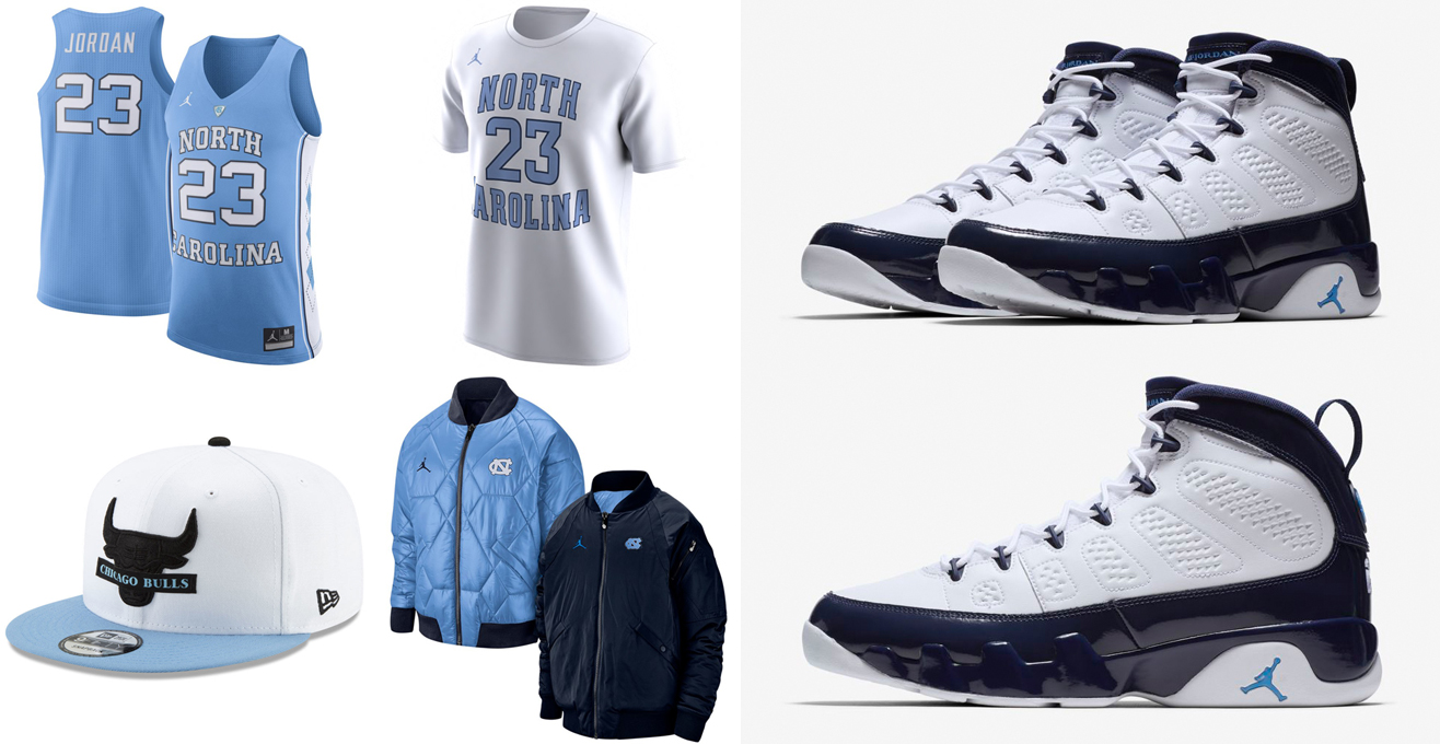 Air Jordan 9 UNC Sneaker Outfits 