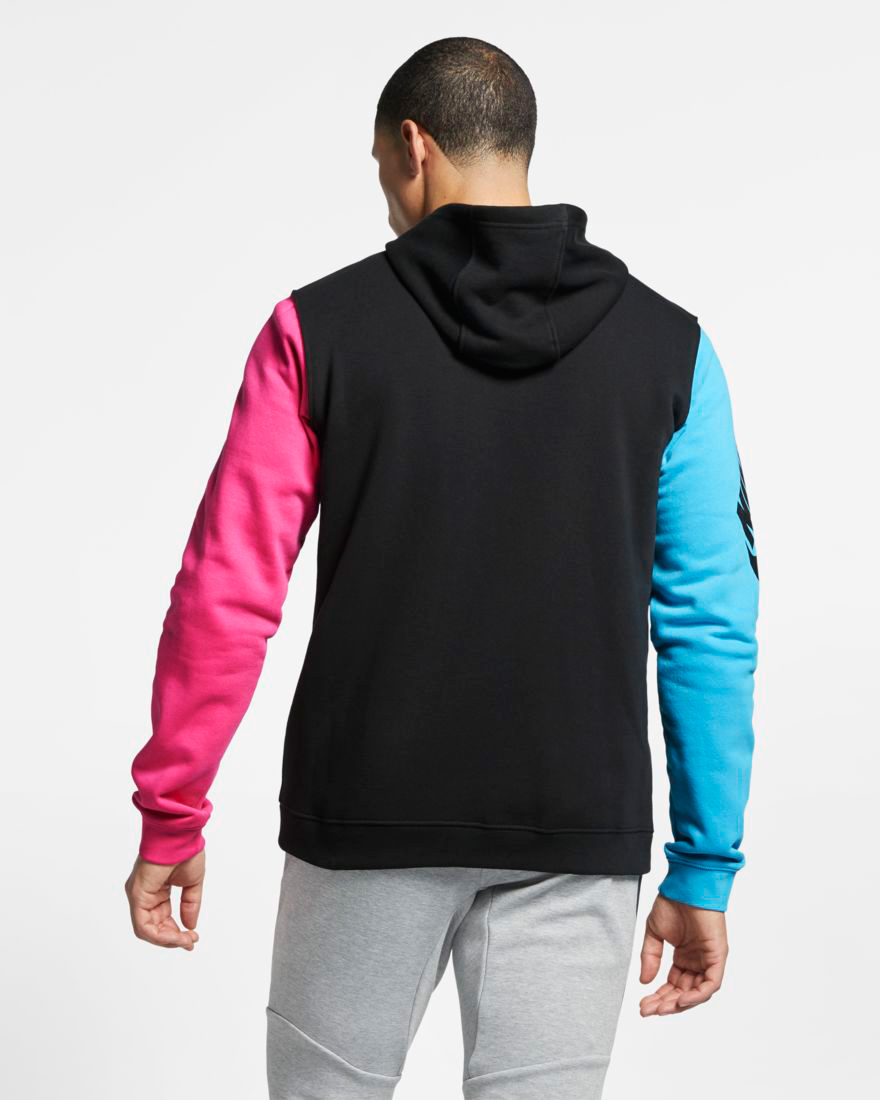black pink blue nike hoodie