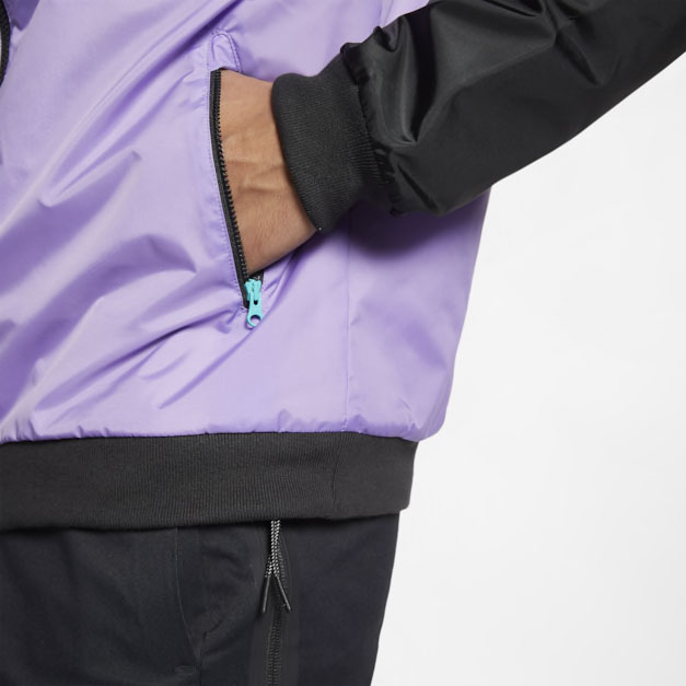 nike windrunner hooded jacket space purple