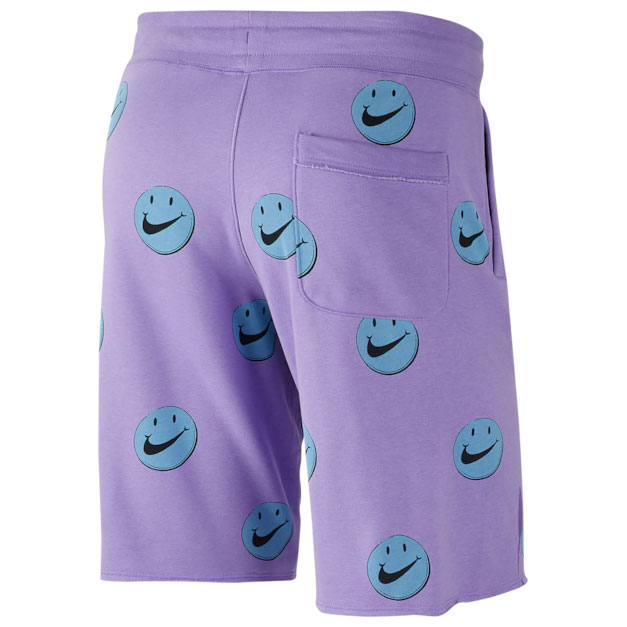 nike shorts with smiley face