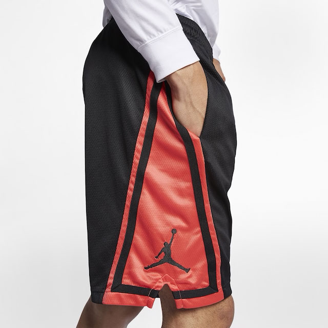 jordan shorts red and black