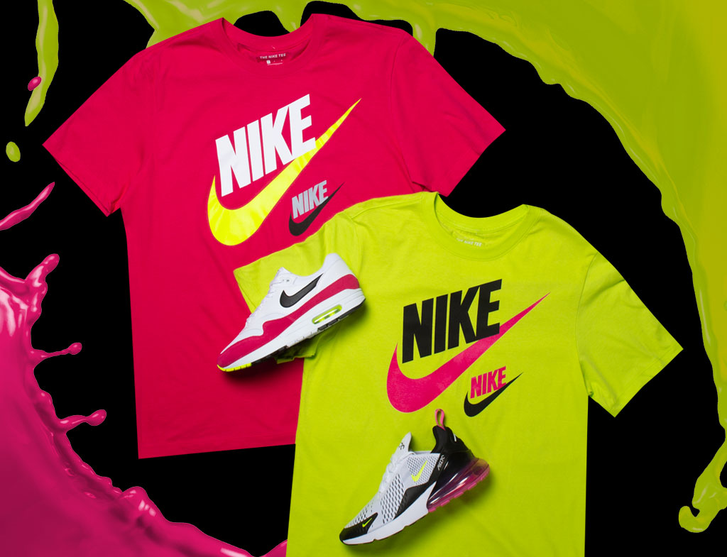 red and pink nike shirt