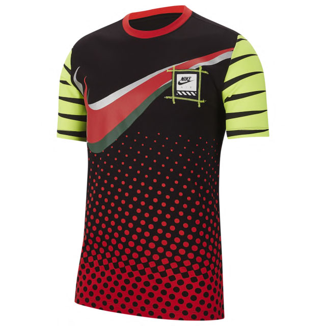 red and green nike shirt