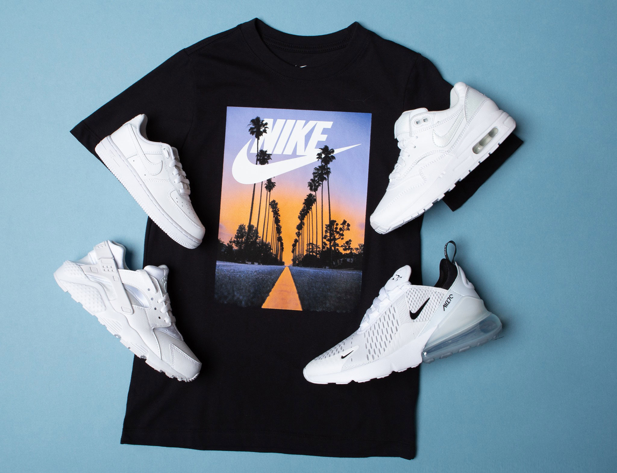 Nike Air Triple White Shoes Shirt Match 