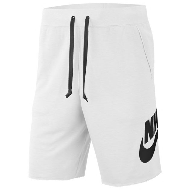 nike sportswear alumni shorts white black
