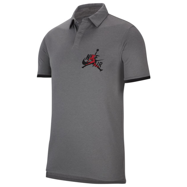 jordan-polo-shirt-grey-black-red