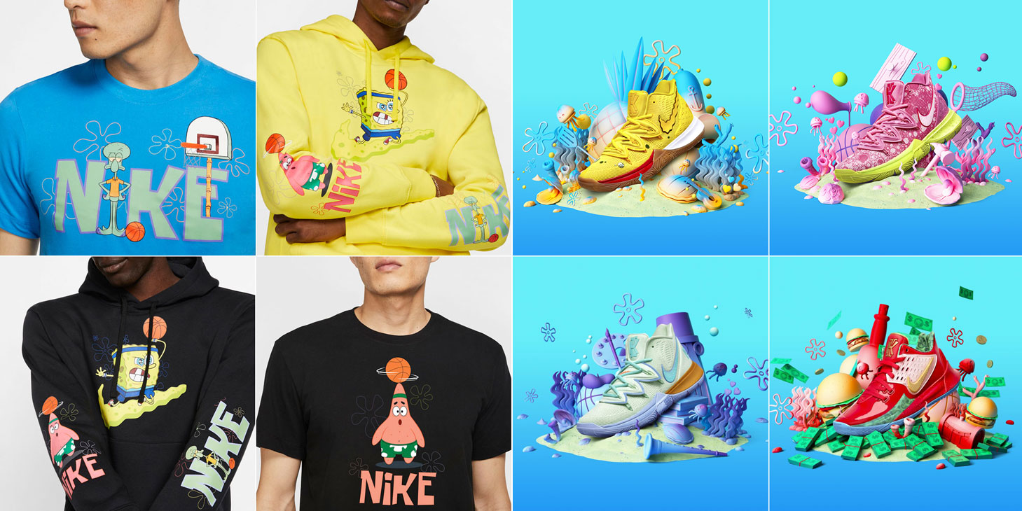 Nike Kyrie Spongebob Clothing Shirts 